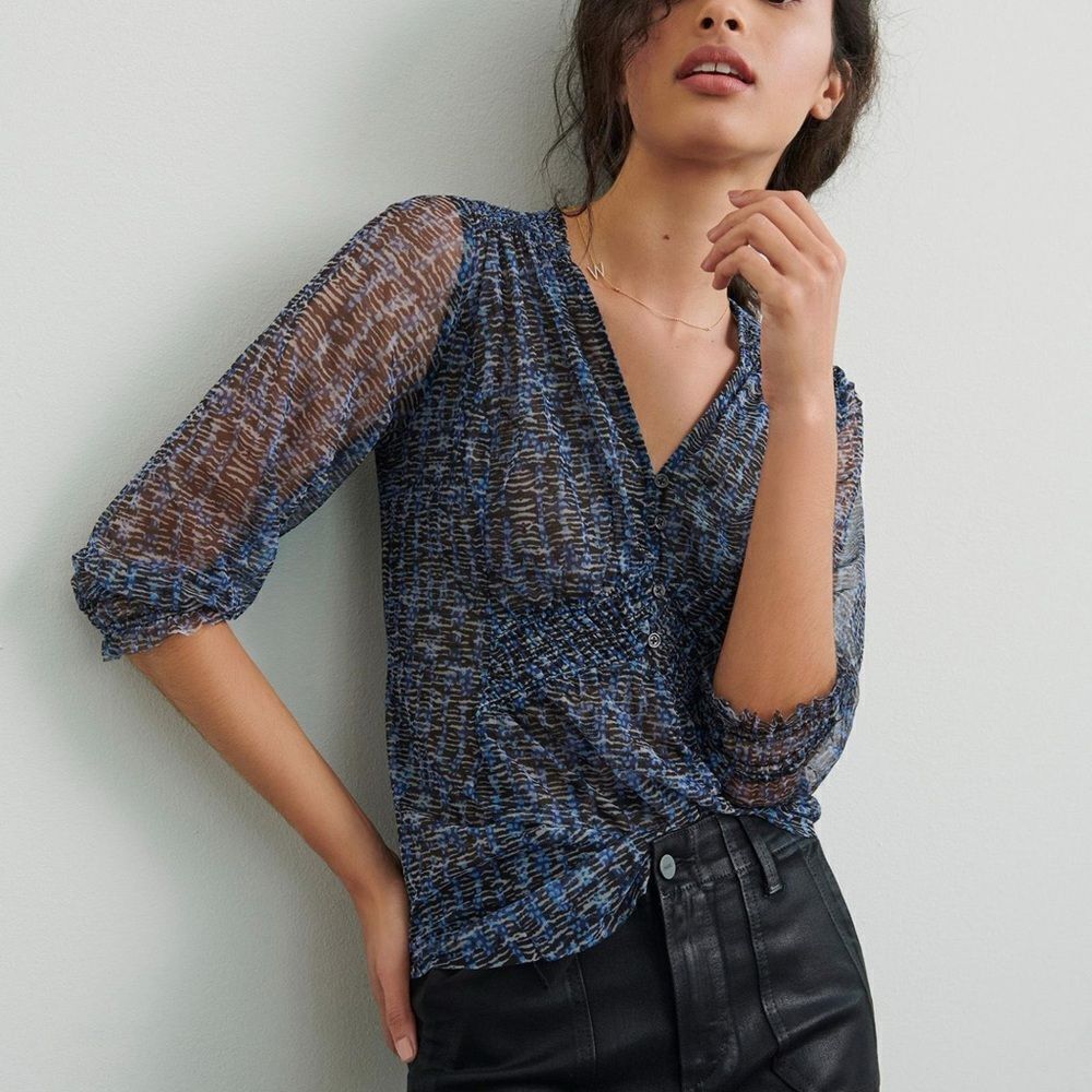 Anthropologie Gretchen Smocked Tunic Medium